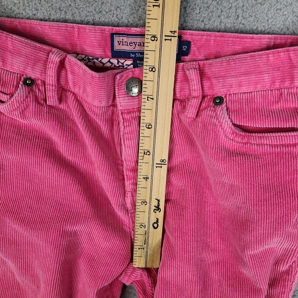 Vineyard Vines Pants Girls Size 12 Pink Corduroy Adjustable Waist Cotton Blend - Picture 14 of 16